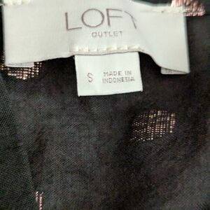 LOFT Black and Pink Top